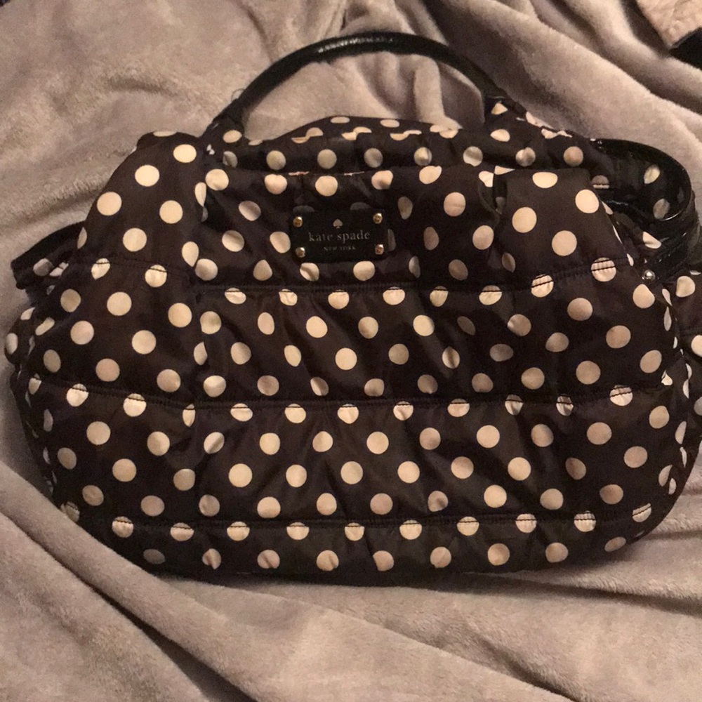 Kate Spade black and cream polka dot hand bag